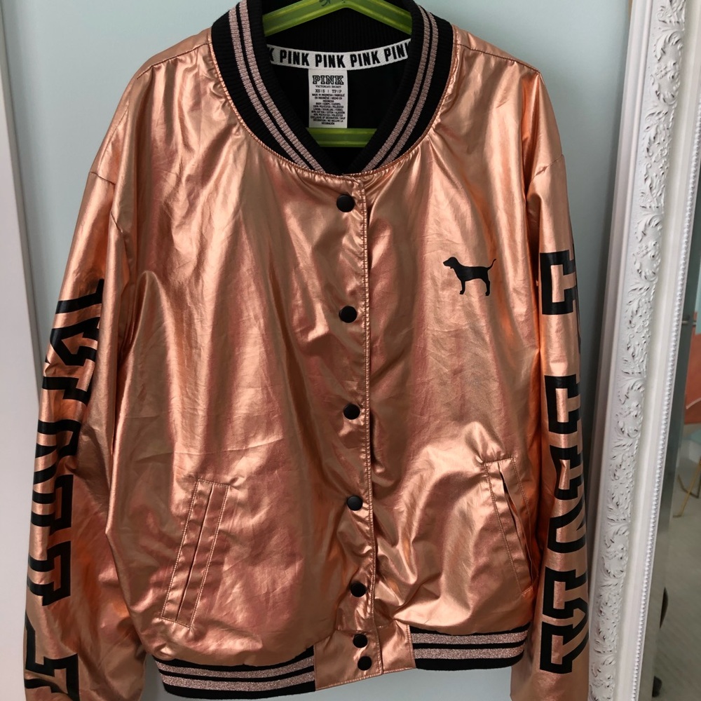 Limited Edition PINK Victoria Secret Gold Jacket